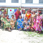 The Namdrik community was joined by government VIPs for the blessing and opening of the Japan-funded 50,000 gallon water catchment.