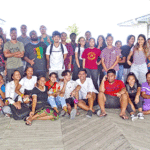 A large turnout of young people highlighted the opening July 20 of the two-week Climate Change and Health Arts Seminar at the College of the Marshall Islands. The program runs through July 31. Photo: Eve Burns.