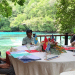 Three presidents at the Micronesian Presidents Summit last week in Palau, from left: RMI President David Kabua, Palau President Tommy Remengesau, Jr. and Nauru President Lionel Aingimea.