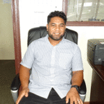 New RMI Postmaster General Dexter Jikit at the Uliga Post Office headquarters. Photo: Eve Burns.