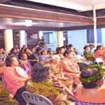 A large group of landowners turned out for a town hall style meeting at Majuro Atoll Local Government city hall November 6 to receive updates on the latest Covid-19 developments and quiz RMI and US Army officials. Photo: Wilmer Joel.