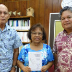 Evelyn Konou died on the evening of December 1 surrounded by her husband Daniel (Dan) and children Konou, Nina, Daniel and Nemokan at her home in Pearl City, Hawaii. The cause was complications from intestinal cancer