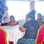 Many women turned out for the IOM-organized workshop at the Marshall Islands Resort to learn more about the requirements for and resources available from the US-funded program IOM is managing. Photo: Bolden Elanzo.