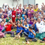 Deaf Education Center students and staff with CMI Nuclear Club representatives following a presentation to the group on the nuclear weapons test legacy.