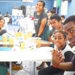 Participants in the Climate Security Arts Workshop enjoyed creative activities along with the presentations on climate issues. Photo: Wilmer Joel.