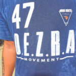 Rongelap Atoll Local Government to promote the DEZRA plan named its Constitution Day basketball team DEZRA, and the players sports DEZRA on their uniforms during the competitions. Photo: Wilmer Joel.