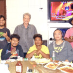 Members of the Ralik and Ratak Films production team met with Microwave Films’ Jack Niedenthal to share experiences about filmmaking. Photo: Wilmer Joel.