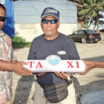 Taxi Driver Association officers from left: Charlie Johnny, Annej Ishiguro, and Danty Elcar. Photo: Wilmer Joel