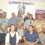 Local veterans of the US armed services joined with US Ambassador Roxanne Cabral (seated, left) to open their new American Legion Post 22 office at the Marshall Islands Resort May 31. They also honored US Memorial Day as part of the opening of the new office. Photo: Wilmer Joel.
