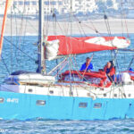 The Elizaveta, a Russian-flagged yacht that appeared unannounced in Mili Atoll earlier this month before heading off.