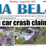Palau’s Tia Belau newspaper carried the story in its August 2 edition about the car accident involving three Marshallese.
