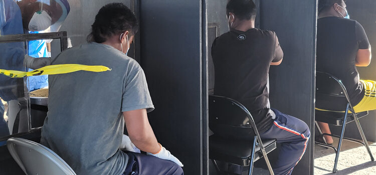 Fishermen line up for shots