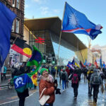 Selina Leem is making sure the Marshall Islands is visible at the global climate summit in Glasgow. This was her report posted to social media while participating in a climate demonstration earlier this week: “Drenched from relentless rain that someone on Twitter said was ‘germinating momentum,’ the wind bringing out the fighter in my umbrella and my arms, the climate march where over 100,000 people gathered for our planet had me overwhelmed with emotion and tearful at times. Power and love to us all.”