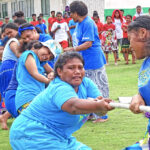 Marshall Islands High School students engage in a tug-of-war during their recent field day. The writer contends that the RMI is not engaged in a “spat” with the US, as postulated by a headline writer for the Associated Press last weekend. But the Marshall Islands does have issues that need to be addressed beyond grant aid and the trust fund. Photo: Wilmer Joel.