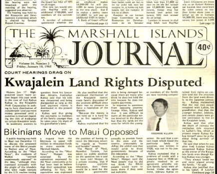 Maui rejects the Bikinians