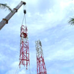 The National Telecommunications Authority is currently installing a new cell phone tower in the Batkan area of Majuro, which is expected to end the area’s reputation as a dead zone for cell calls. Photo: NTA.