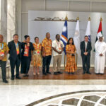 Part of the sizable Marshall Islands delegation in Dubai this past week with its UAE hosts. Photo: Kelepi Abariga.