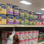 A variety of baby formulas line the shelves at Pacific Basin Payless Supermarket in Majuro. But some stores are already feeling the US shortage that may soon be experienced by RMI consumers. Photo: Hilary Hosia.