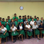 Many students at Kwajalein Atoll High School, including these seniors, took the US military entrance exam known as the ASVAB earlier this year.