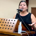 A two-day Covid Summit at the International Conference Center announced Cabinet’s approval of a National Disaster Committee Covid Roadmap designed to reopen RMI borders October 1. Natural Resources and Commerce Secretary Iva Reimers-Roberto introduced the Roadmap at the summit. Photo: Hilary Hosia.