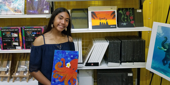 Young entrepreneur’s art store