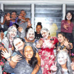LDS seminary students show off their white power look following their game at the Rita Chapel. Photo: Wilmer Joel
