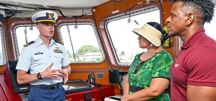 US Coast Guard drops in