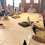 RMI’s Aviation Task Force, chaired by PII CEO Jerry Kramer, top center, and Transportation Minister Kessai Note, to Kramer’s left, met with board chairs and CEOs from Air Kiribati, Nauru Airlines and Air Marshall Islands. Photo: Hilary Hosia.