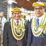 Pictured immediately following their election by the FSM Congress last week in Pohnpei are FSM Vice President Aren Palik, left, and President Wesley Simina. Photo: Office of the President.