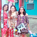 Majuro Co-Op High School Cassandra Donato, with sash, was one of 16 seniors to graduate from the local high school. She is pictured here with parents Charlie and Charlette, and sister Alexa. Photo: Wilmer Joel.