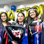 The five graduates at last week’s graduation at Tamkang University, from left: Esther Florence Nathan (Diplomacy), Elizabeth Salsie Kattil (Global Financial Management), Saraya Kattil (Diplomacy), Talei Reimers (Diplomacy), and Kina Jordan (Diplomacy).