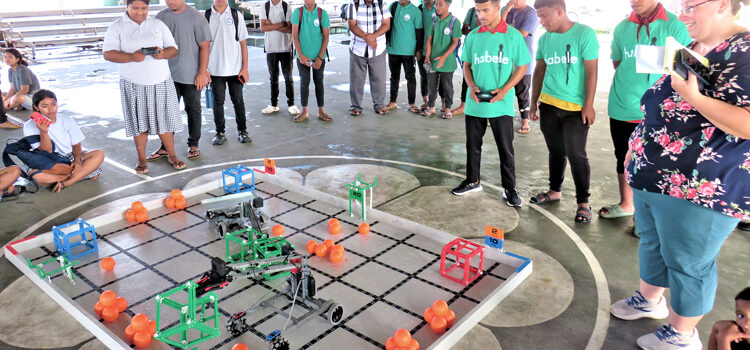 Ebeye students into robotics