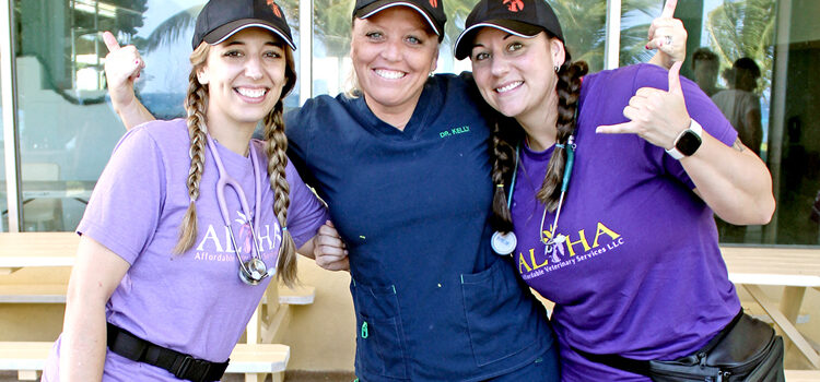 Multiple veterinary team coming