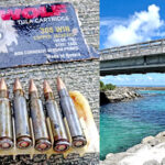A pack of the Russian-made bullets and box cover discovered in a zipper bag in the small boat channel in Majuro recently. Photo: Hilary Hosia and Giff Johnson.