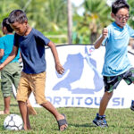 Many children joined in the soccer clinics held at Delap Park recently as part of the Marshall Islands Soccer Federation’s effort to increase interest in the global sport. Photo: Chewy Lin.