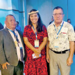 RMI climate advisor Rueanna Haynes, RMI Fiji Embassy First Secretary Terry Keju, RMI climate envoy Tina Stege, Minister John Silk, and RMI Ambassador Junior Aini.