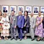 President David Kabua and First Lady Ginger Kabua with the full Marshall Islands delegation that participated in numerous meetings last week at the United Nations in New York.