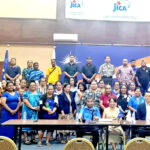 The Electoral Administration group, with the speakers in the front, at Tuesday’s electoral seminar at the ICC in Majuro. Photo: Ministry of Culture and Internal Affairs.