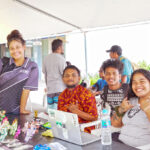 Members of CMI’s Wotje Club were in high spirits during the “club rush” event at the college at the end of September. Photo: Goodwind Silk.