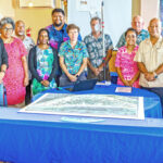 The group at Marshall Islands Resort that witnessed presentation of a 3D model of the Laura area that aims help government agencies respond effectively to climate impacts.
