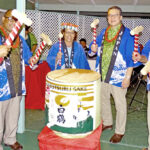 President Hilda Heine joined Japan Ambassador Tanaka Kazunari in the Kagami Biraki ceremony — the ceremonial breaking of the sake barrel in honor of Japan Emperor Naruhito’s 64th birthday at the Marshall Islands Resort last Thursday. Joining in the sake opening was High Court Judge Witten Philippo, Vice Speaker Isaac Zackhras, Chair of the House of Irooj Lanny Kabua and House of Irooj Member Leikman Zedkaia. Photo: Hilary Hosia.