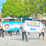 A spirited march to launch Education Week in Majuro last Friday saw hundreds of students and teachers join in from Alele Museum to the College of the Marshall Islands. Photo: Kalani Nii/Office of the President.