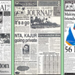 Front pages 1987, 1999, and 2010.