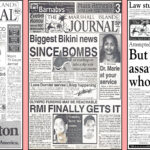 Front pages from 1987, 1999, and 2010.
