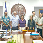RMI Aviation Task Force Chairman Jerry Kramer and President Hilda Heine with members of the Cabinet and the ATF.