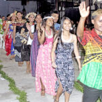 Participants in the Lakadrimdrim Fashion Show last Friday at Jitak enjoyed their moment of prime time. Photo: Chantelle Rogers Niedenthal.