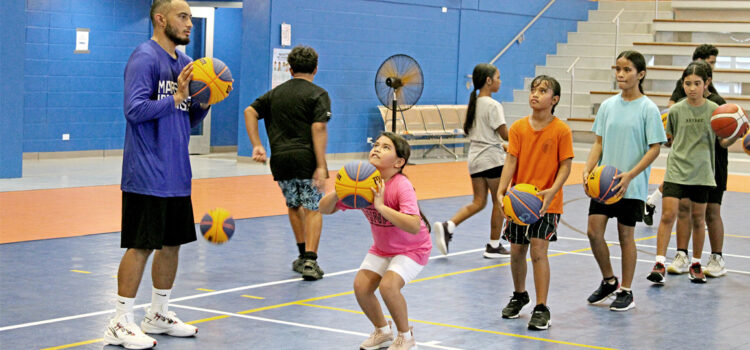 Basketball clinic draws big group