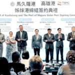 At the signing ceremony in Kaohsiung, Taiwan in mid-August, from left: Minister of Transportation Hilton Kendall, RMI Ambassador to Taiwan Anjanette Kattil, RMI Ports Authority Director Thomas Maddison and Kaohsiung ports officials.