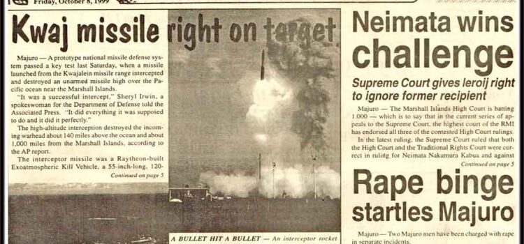 Kwaj missile interception