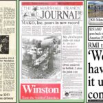 Front pages from 1982, 1991 and 2011.